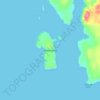 Topografische kaart Milne Island, hoogte, reliëf