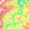 Topografische kaart Água, hoogte, reliëf