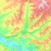 Topografische kaart Río Ucero, hoogte, reliëf