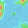 Topografische kaart Toshima Island, hoogte, reliëf
