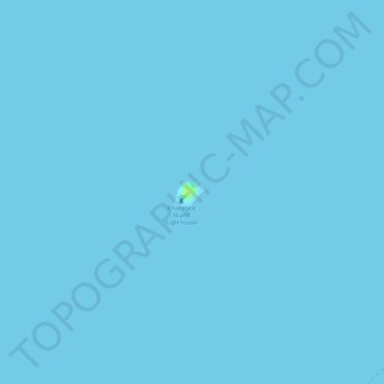 Topografische kaart Chocolate Island, hoogte, reliëf