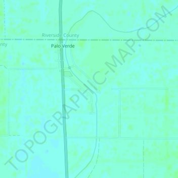 Topografische kaart Palo Verde, hoogte, reliëf