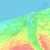 Topografische kaart El Arish, hoogte, reliëf