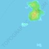Topografische kaart Johns Island, hoogte, reliëf