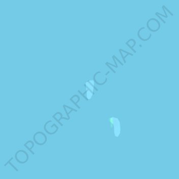 Topografische kaart Gatusan Islands, hoogte, reliëf