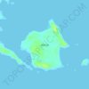 Topografische kaart Bock Cay, hoogte, reliëf