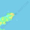 Topografische kaart Arakaninihi Island, hoogte, reliëf
