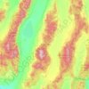 Topografische kaart Toquima, hoogte, reliëf