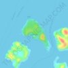 Topografische kaart Medio Island, hoogte, reliëf