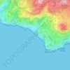 Topografische kaart Praia Formosa, hoogte, reliëf