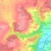 Topografische kaart Les Déserts, hoogte, reliëf