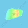 Topografische kaart Isla Seymour Norte, hoogte, reliëf