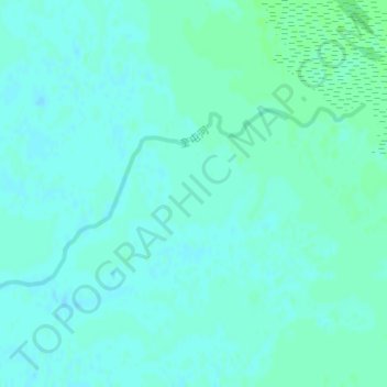 Topografische kaart Kuytun River, hoogte, reliëf