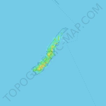 Topografische kaart Pulau Payar, hoogte, reliëf