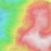 Topografische kaart Páramo de Frontino, hoogte, reliëf