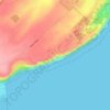 Topografische kaart White Cliffs of Dover, hoogte, reliëf