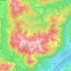 Topografische kaart Rofan, hoogte, reliëf
