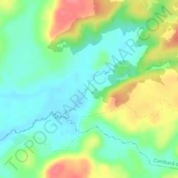 Topografische kaart Rio Tainhas, hoogte, reliëf