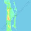 Topografische kaart Windermere Island, hoogte, reliëf