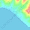Topografische kaart Playa de Bolonia, hoogte, reliëf