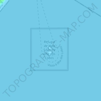 Topografische kaart Ilha dos Lobos, hoogte, reliëf
