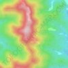 Topografische kaart Peña de la Gayata, hoogte, reliëf