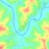 Topografische kaart Estância da Colina, hoogte, reliëf