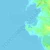 Topografische kaart Burot Beach, hoogte, reliëf