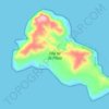 Topografische kaart Isla de la Plata, hoogte, reliëf
