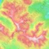 Topografische kaart Durmitor, hoogte, reliëf