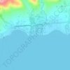 Topografische kaart Talisay Baywalk, hoogte, reliëf