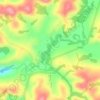 Topografische kaart Rio Carandaí, hoogte, reliëf