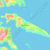 Topografische kaart Isla Tranqui, hoogte, reliëf