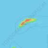 Topografische kaart Manukan Island, hoogte, reliëf