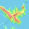 Topografische kaart Kaikoura Island, hoogte, reliëf