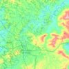 Topografische kaart Rio Grande, hoogte, reliëf