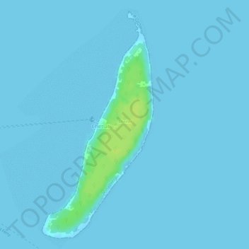 Topografische kaart Chetlat Island, hoogte, reliëf