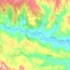 Topografische kaart Bhima, hoogte, reliëf