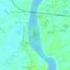 Topografische kaart Pulau Wau, hoogte, reliëf