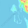 Topografische kaart Macarite Island, hoogte, reliëf