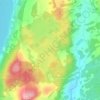 Topografische kaart Podnet Tarn, hoogte, reliëf