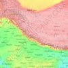 Topografische kaart हिमालय / 喜马拉雅山脉 / Himalayas, hoogte, reliëf