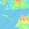 Topografische kaart Galway Bay, hoogte, reliëf