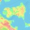 Topografische kaart Isla Lemuy, hoogte, reliëf