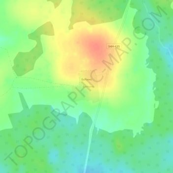 Topografische kaart Ботино, hoogte, reliëf