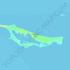 Topografische kaart Half Moon Cay, hoogte, reliëf
