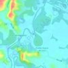Topografische kaart Río Coto Colorado, hoogte, reliëf