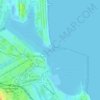 Topografische kaart Port Kembla, hoogte, reliëf