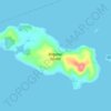 Topografische kaart Bagatao Island, hoogte, reliëf