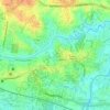 Topografische kaart Taman Cerdas Kecamatan Jebres, hoogte, reliëf